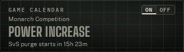 The Monarch Competition card on the Plan tab.