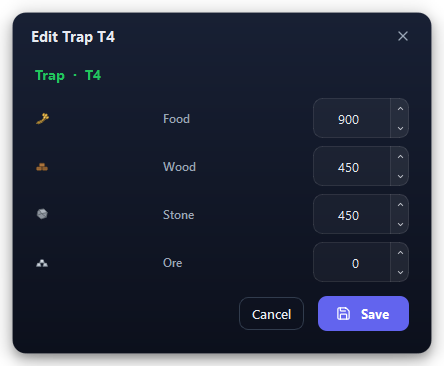 Editing one kind of trap.